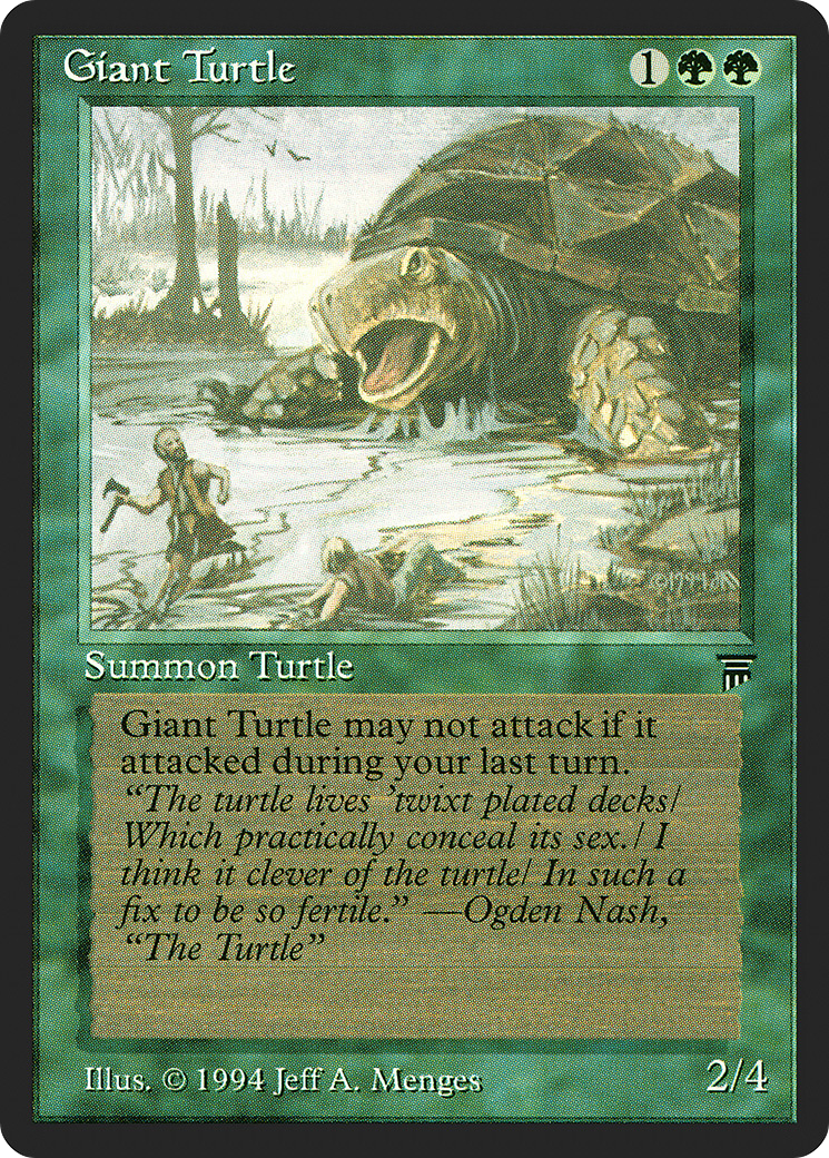 Giant Turtle (LEG-) [Oldschool] Legends MTG Single Wizards of the Coast