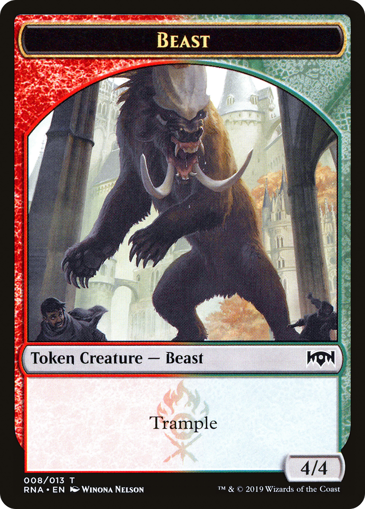 Beast Token (RNA-008) [Tokens] Ravnica Allegiance Tokens MTG Single Wizards of the Coast