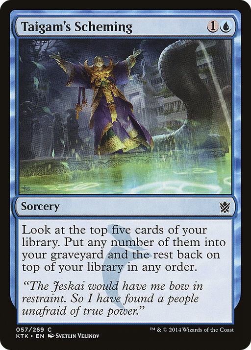 Taigam's Scheming (KTK-057) [Khans of Tarkir] Foil MTG Single Wizards of the Coast