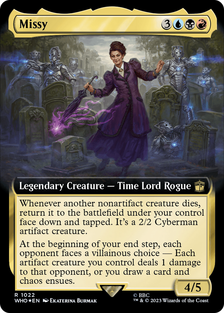 Missy (Surge Foil) (WHO-1022) [Doctor Who] (Extended Art) Foil MTG Single Wizards of the Coast