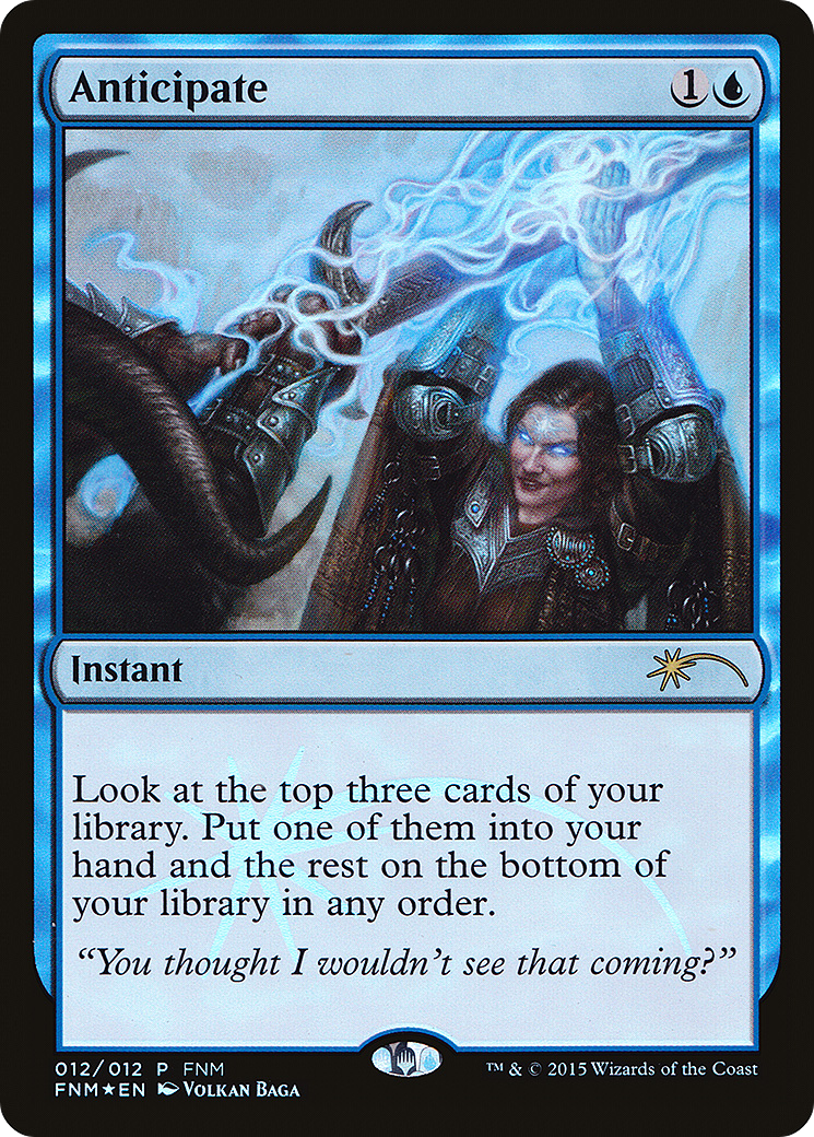 Anticipate (FNM-012) [Misc] Friday Night Magic 2015 Foil MTG Single Wizards of the Coast