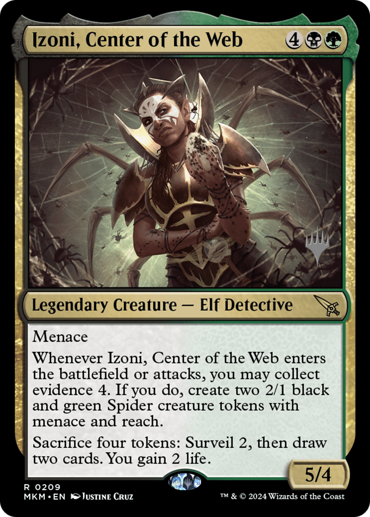 Izoni, Center of the Web (PPMKM-209) [Murders at Karlov Manor Promos] Foil MTG Single Wizards of the Coast