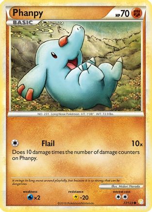 Phanpy (77/123) Reverse Holofoil [HGSS: Base Set] Pokemon Single Pokémon
