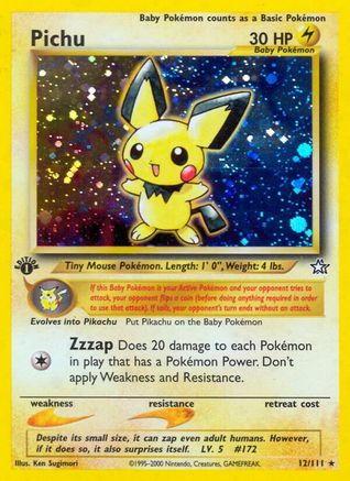 Pichu (12/111) 1st Edition Holofoil [Vintage: Neo Genesis] Pokemon Single Pokémon
