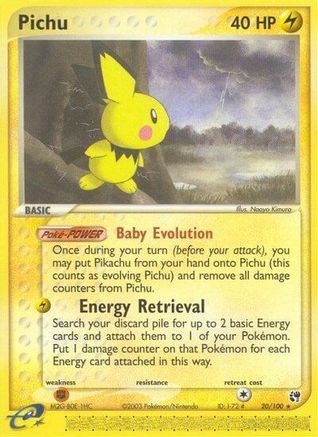 Pichu (20/100) Reverse Holofoil [EX: Sandstorm] Pokemon Single Pokémon