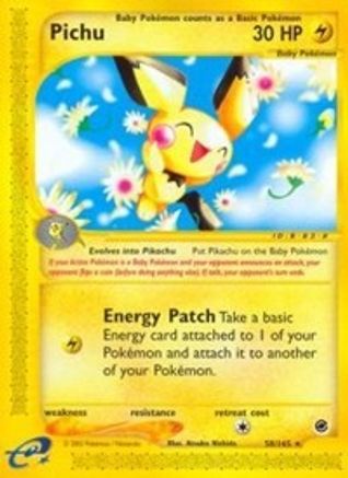 Pichu (58) (/165) Reverse Holofoil [Vintage: Expedition] Pokemon Single Pokémon