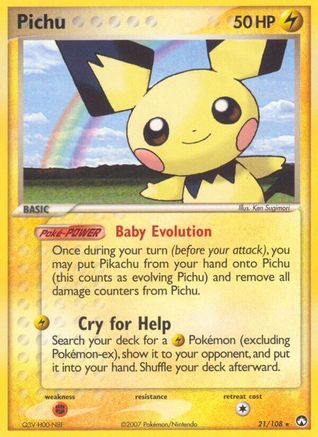 Pichu (21/108) Reverse Holofoil [EX: Power Keepers] Pokemon Single Pokémon