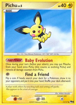 Pichu 011/017 [Promos: POP Series 9] Pokemon Single Pokémon
