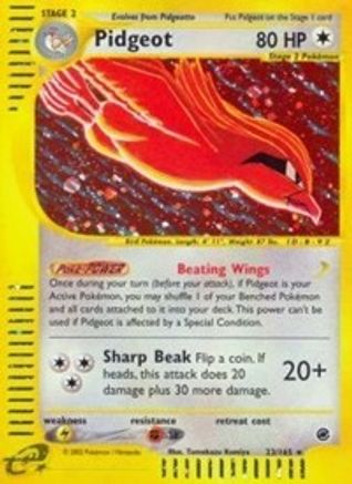 Pidgeot (23) (/165) Reverse Holofoil [Vintage: Expedition] Pokemon Single Pokémon