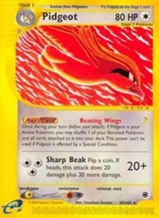 Pidgeot (59) (/165) Reverse Holofoil [Vintage: Expedition] Pokemon Single Pokémon