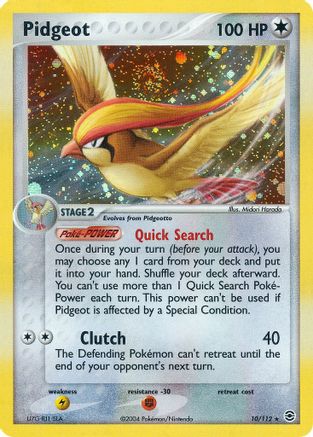 Pidgeot (10/112) Reverse Holofoil [EX: FireRed & LeafGreen] Pokemon Single Pokémon