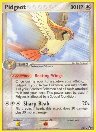 Pidgeot 2/17 [Promos: POP Series 2] Pokemon Single Pokémon