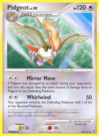 Pidgeot (/132) Reverse Holofoil [DP: Secret Wonders] Pokemon Single Pokémon