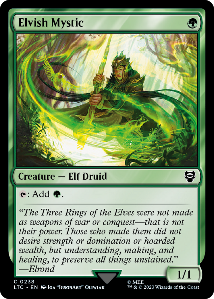 Elvish Mystic (LTC-238) [Tales of Middle-earth Commander] MTG Single Wizards of the Coast