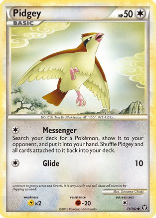 Pidgey (/102) Reverse Holofoil [HGSS: Triumphant] Pokemon Single Pokémon