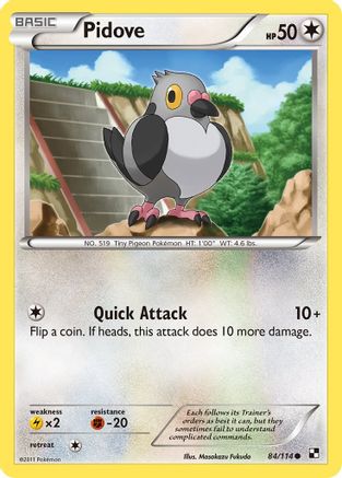Pidove (84/114) Reverse Holofoil [BW: Base Set] Pokemon Single Pokémon