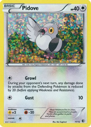 Pidove 11/12 (/12) Holofoil [Promos: McDonalds Promos 2011] Pokemon Single Pokémon