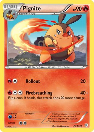 Pignite (/149) Reverse Holofoil [BW: Boundaries Crossed] Pokemon Single Pokémon
