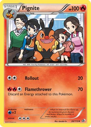 Pignite (26/113) [BW: Legendary Treasures] Pokemon Single Pokémon