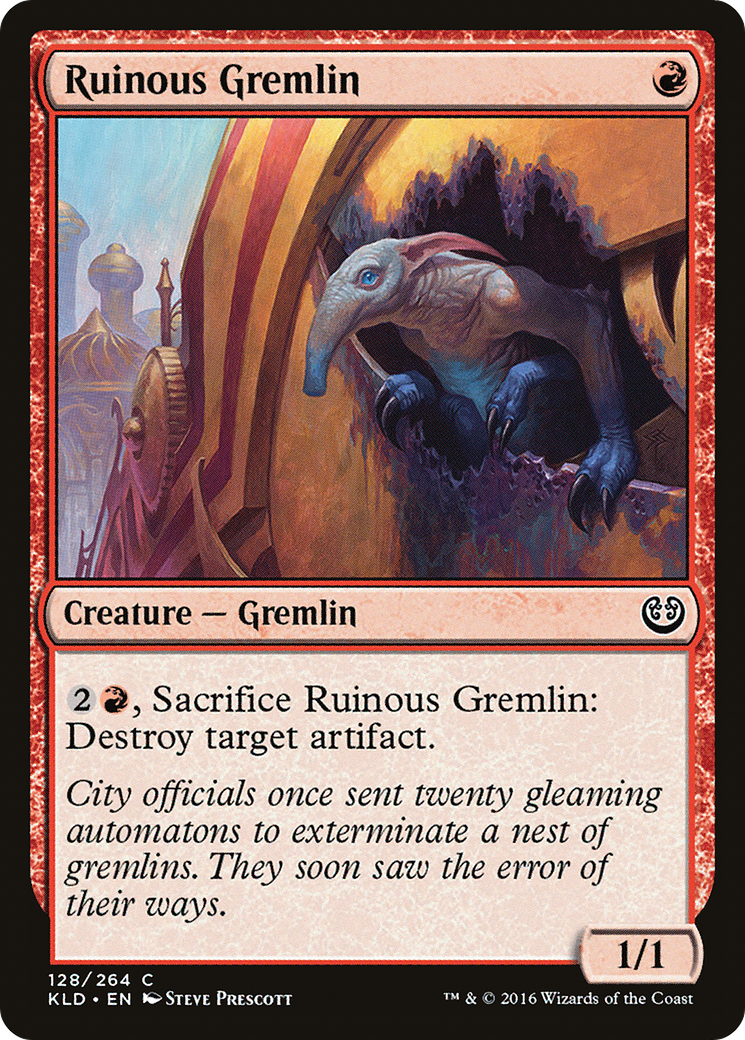 Ruinous Gremlin (KLD-128) [Kaladesh] MTG Single Wizards of the Coast