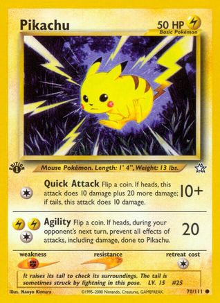 Pikachu (70/111) 1st Edition [Vintage: Neo Genesis] Pokemon Single Pokémon