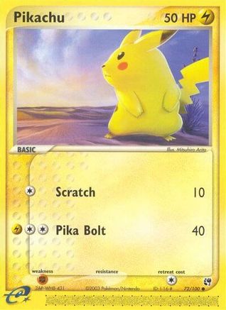 Pikachu (72/100) Reverse Holofoil [EX: Sandstorm] Pokemon Single Pokémon