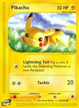 Pikachu (124/165) Reverse Holofoil [Vintage: Expedition] Pokemon Single Pokémon