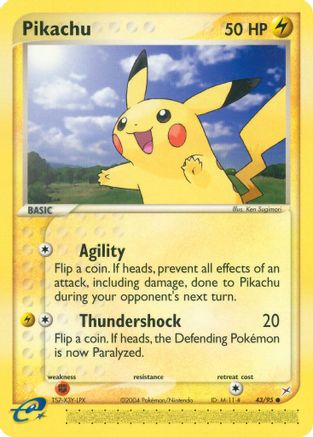 Pikachu (43/95) [EX: Team Magma vs Team Aqua] Pokemon Single Pokémon