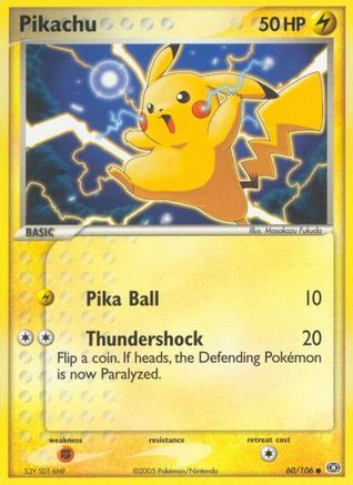 Pikachu (60/106) [EX: Emerald] Pokemon Single Pokémon