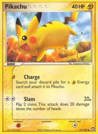 Pikachu (57/108) Reverse Holofoil [EX: Power Keepers] Pokemon Single Pokémon