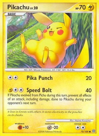 Pikachu (70/100) Reverse Holofoil [DP: Stormfront] Pokemon Single Pokémon