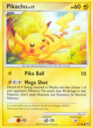 Pikachu (71/99) [Platinum: Arceus] Pokemon Single Pokémon