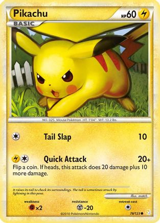 Pikachu (78/123) Reverse Holofoil [HGSS: Base Set] Pokemon Single Pokémon