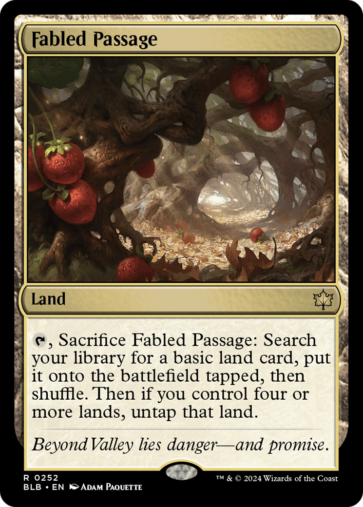 Fabled Passage (BLB-252) [Bloomburrow] Foil MTG Single Wizards of the Coast