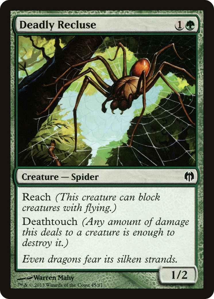 Deadly Recluse (DDL-045) [Misc] Duel Decks: Heroes vs. Monsters MTG Single Wizards of the Coast