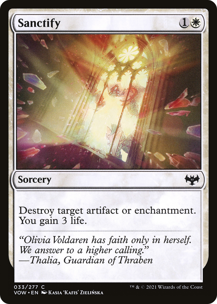 Sanctify (VOW-033) [Innistrad: Crimson Vow] Foil MTG Single Wizards of the Coast