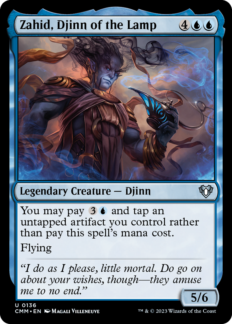 Zahid, Djinn of the Lamp (CMM-136) [Commander Masters] Foil MTG Single Wizards of the Coast