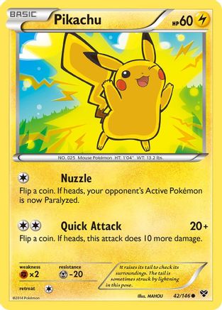 Pikachu (42/146) [XY: Base Set] Pokemon Single Pokémon