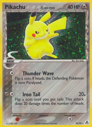 Pikachu (Delta Species) 93/92 Holofoil [EX: Legend Maker] Pokemon Single Pokémon