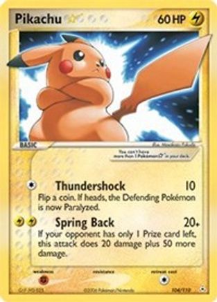 Pikachu Star 104/110 Holofoil [EX: Holon Phantoms] Pokemon Single Pokémon