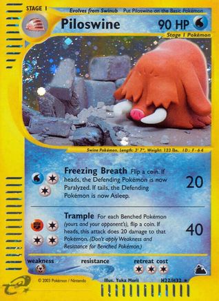 Piloswine (H22) (/144) Holofoil [Vintage: Skyridge] Pokemon Single Pokémon