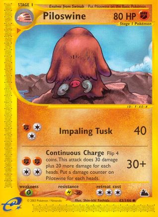 Piloswine (43) (/144) Reverse Holofoil [Vintage: Skyridge] Pokemon Single Pokémon