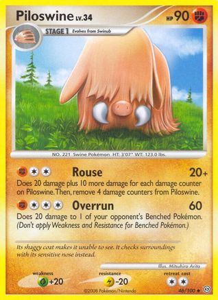 Piloswine (/100) Reverse Holofoil [DP: Stormfront] Pokemon Single Pokémon