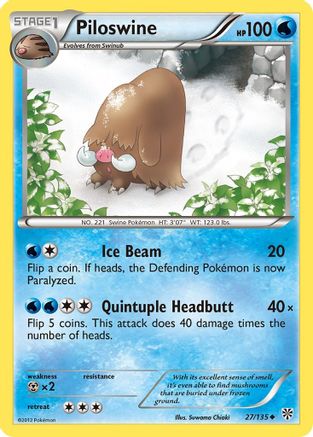 Piloswine (/135) [BW: Plasma Storm] Pokemon Single Pokémon