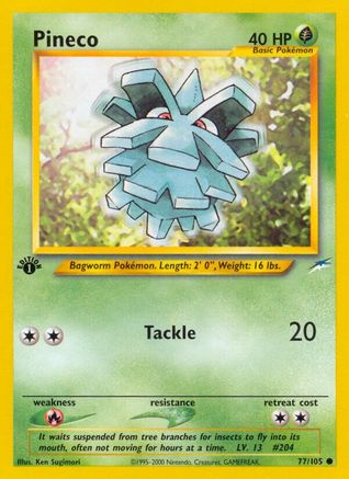 Pineco (77/105) 1st Edition [Vintage: Neo Destiny] Pokemon Single Pokémon