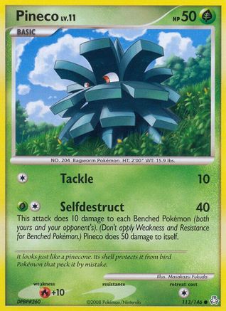 Pineco (/146) Reverse Holofoil [DP: Legends Awakened] Pokemon Single Pokémon