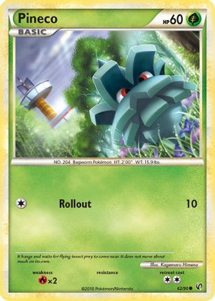Pineco (62) (/90) [HGSS: Undaunted] Pokemon Single Pokémon