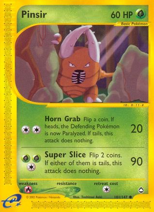 Pinsir (/147) Reverse Holofoil [Vintage: Aquapolis] Pokemon Single Pokémon