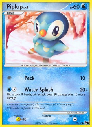 Piplup 15/17 [Promos: POP Series 8] Pokemon Single Pokémon