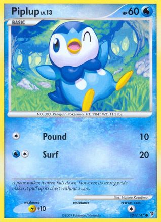 Piplup (121/147) Reverse Holofoil [Platinum: Supreme Victors] Pokemon Single Pokémon